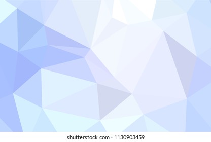 Light BLUE vector blurry triangle template. Polygonal abstract illustration with gradient. Brand-new style for your business design.