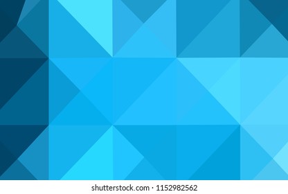 Light BLUE vector blurry triangle texture. Geometric illustration in Origami style with gradient.  A new texture for your design.