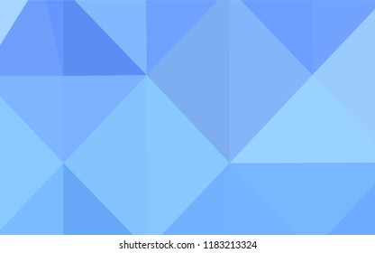 Light BLUE vector blurry triangle template. Shining polygonal illustration, which consist of triangles. Textured pattern can be used for background.