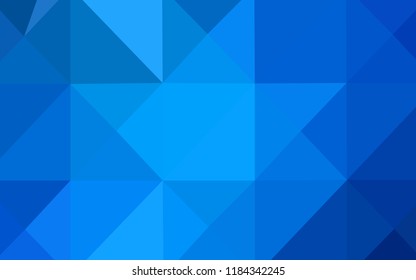 Light BLUE vector blurry triangle pattern. Polygonal abstract illustration with gradient. Textured pattern can be used for background.