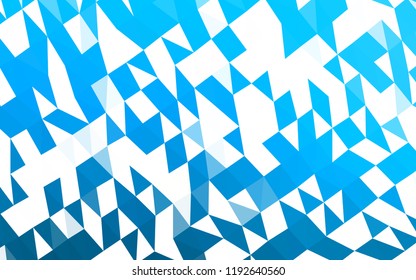 Light BLUE vector blurry triangle pattern. A sample with polygonal shapes. A completely new template for your business design.