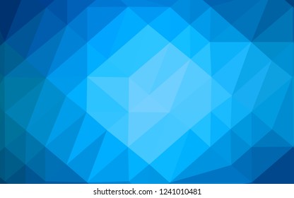 Light BLUE vector blurry triangle template. Geometric illustration in Origami style with gradient. New texture for your design.