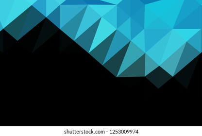 Light BLUE vector blurry triangle pattern. Geometric illustration in Origami style with gradient. Completely new template for your business design.