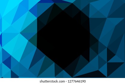 Light BLUE vector blurry triangle template. Geometric illustration in Origami style with gradient. Completely new design for your business.