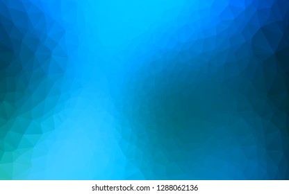 Light BLUE vector blurry triangle texture. Triangular geometric sample with gradient.  Brand new design for your business.