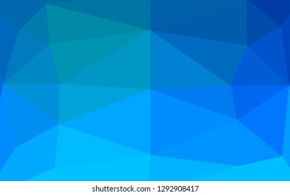 Light BLUE vector blurry triangle template. Colorful illustration in Origami style with gradient.  The best triangular design for your business.