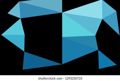 Light BLUE vector blurry triangle template. Shining illustration, which consist of triangles. Completely new template for your business design.