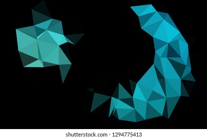 Light BLUE vector blurry triangle texture. Creative illustration in halftone style with gradient. Brand new style for your business design.