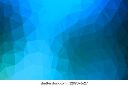 Light BLUE vector blurry triangle pattern. Colorful illustration in Origami style with gradient.  Polygonal design for your web site.