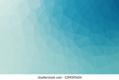 Light BLUE vector blurry triangle pattern. Triangular geometric sample with gradient.  Template for your brand book.