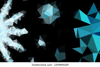 Light BLUE vector blurry triangle texture. Colorful illustration in Origami style with gradient.  Completely new template for your business design.