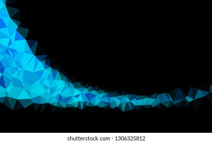 Light BLUE vector blurry triangle pattern. A sample with polygonal shapes. Polygonal design for your web site.