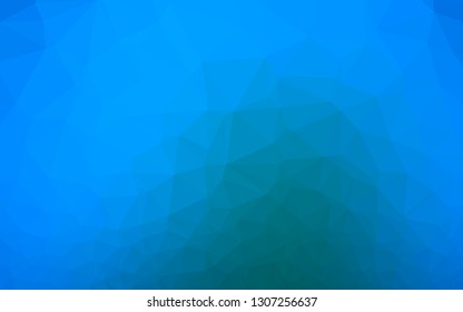 Light BLUE vector blurry triangle texture. Triangular geometric sample with gradient.  New texture for your design.