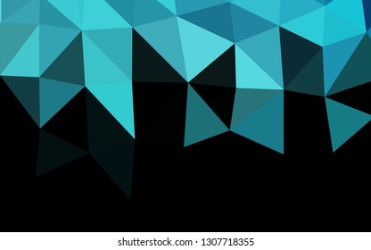 Light BLUE vector blurry triangle pattern. Triangular geometric sample with gradient.  Triangular pattern for your business design.