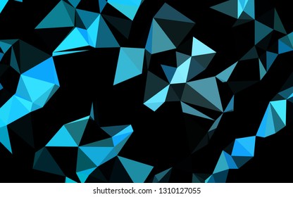 Light BLUE vector blurry triangle pattern. A sample with polygonal shapes. Template for a cell phone background.