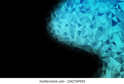 Light BLUE vector blurry triangle pattern. Colorful illustration in Origami style with gradient.  New texture for your design.