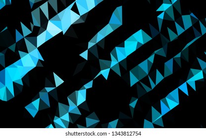 Light BLUE vector blurry triangle template. Colorful illustration in Origami style with gradient.  Brand new style for your business design.