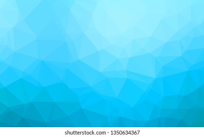 Light BLUE vector blurry triangle texture. A sample with polygonal shapes. New texture for your design.