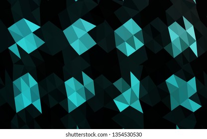 Light BLUE vector blurry triangle template. Shining illustration, which consist of triangles. Completely new template for your business design.