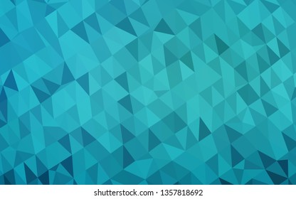 Light BLUE vector blurry triangle pattern. Triangular geometric sample with gradient.  Template for your brand book.