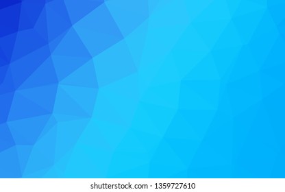 Light BLUE vector blurry triangle pattern. Triangular geometric sample with gradient.  Brand new design for your business.