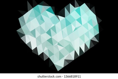 Light BLUE vector blurry triangle texture. Triangular geometric sample with gradient.  Completely new design for your business.