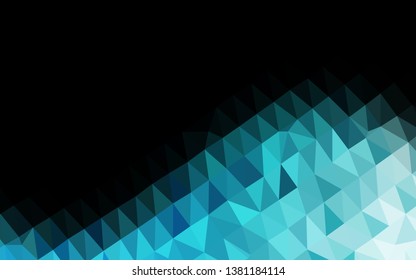 Light BLUE vector blurry triangle texture. Triangular geometric sample with gradient.  The best triangular design for your business.