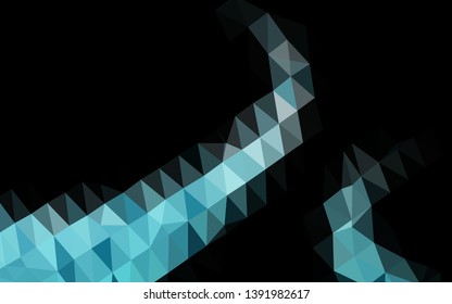 Light BLUE vector blurry triangle texture. A sample with polygonal shapes. Textured pattern for background.