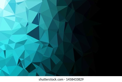 Light BLUE vector blurry triangle template. Colorful illustration in Origami style with gradient.  Textured pattern for background.