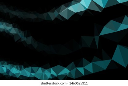 Light BLUE vector blurry triangle pattern. Geometric illustration in Origami style with gradient. Template for a cell phone background.