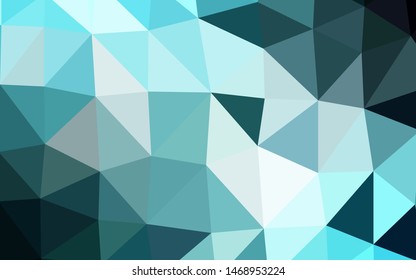 Light BLUE vector blurry triangle template. Shining illustration, which consist of triangles. Polygonal design for your web site.