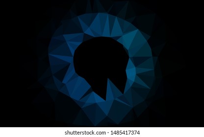 Light BLUE vector blurry triangle pattern. Colorful illustration in Origami style with gradient.  Template for your brand book.