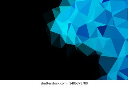 Light BLUE vector blurry triangle template. Colorful abstract illustration with gradient. Completely new template for your business design.