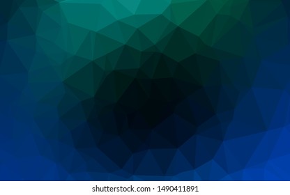 Light BLUE vector blurry triangle pattern. Colorful abstract illustration with gradient. Polygonal design for your web site.