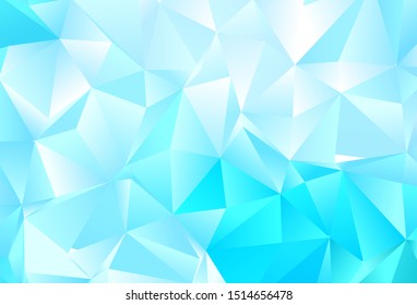 Light BLUE vector blurry triangle template. Colorful illustration in Origami style with gradient.  The best triangular design for your business.