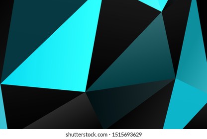 Light BLUE vector blurry triangle pattern. A completely new color illustration in a vague style. Template for a cell phone background.