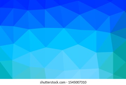Light BLUE vector blurry triangle template. A sample with polygonal shapes. Template for your brand book.