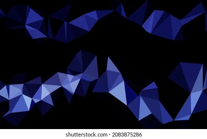 Light BLUE vector blurry triangle template. A sample with polygonal shapes. Triangular pattern for your business design.