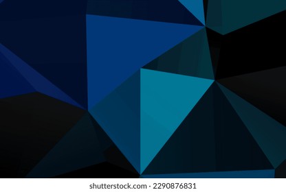 Light BLUE vector blurry triangle texture. Triangular geometric sample with gradient.  Completely new template for your business design.