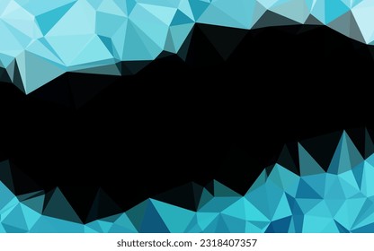 Light BLUE vector blurry triangle template. Triangular geometric sample with gradient.  Elegant pattern for a brand book.
