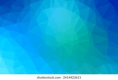 Light BLUE vector blurry triangle pattern. Colorful illustration in Origami style with gradient.  Template for your brand book.