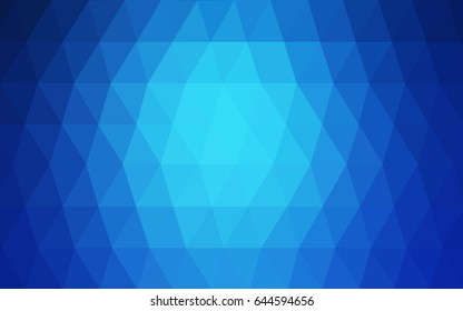 Light BLUE vector blurry triangle background design. Geometric background in Origami style with gradient. 
