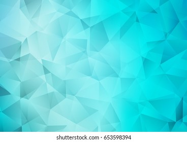 Light BLUE vector blurry triangle background. A sample with polygonal shapes. The polygonal design can be used for your web site.
