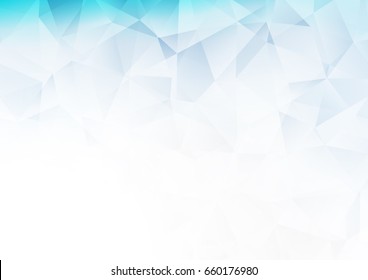 Light BLUE vector blurry triangle background. Triangular geometric sample with gradient.  The completely new template can be used for your brand book.