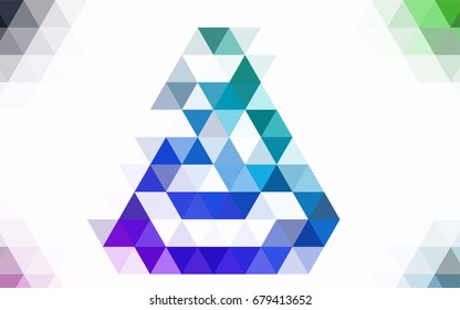 Light BLUE vector blurry triangle background. Creative illustration in halftone style with gradient. The template can be used as a background for cell phones.