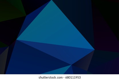 Light BLUE vector blurry triangle template. Brand-new colored illustration in blurry style with gradient. The polygonal design can be used for your web site.