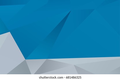 Light BLUE vector blurry triangle pattern. Triangular geometric sample with gradient.  A new texture for your design.