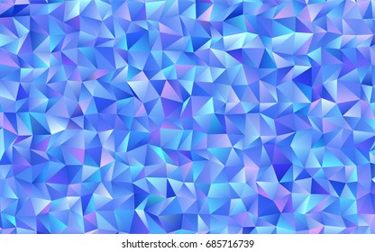 Light BLUE vector blurry triangle pattern. Glitter abstract illustration with an elegant design. The template can be used as a background for cell phones.