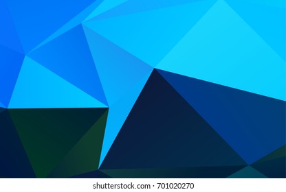 Light BLUE vector blurry triangle pattern. Shining colored illustration in a brand-new style. The polygonal design can be used for your web site.
