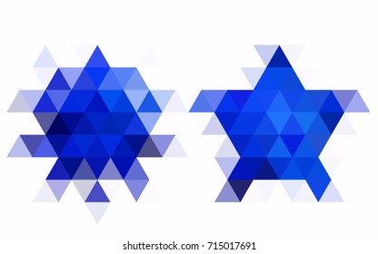 Light BLUE vector blurry triangle template. Brand-new colored illustration in blurry style with gradient. The best triangular design for your business.